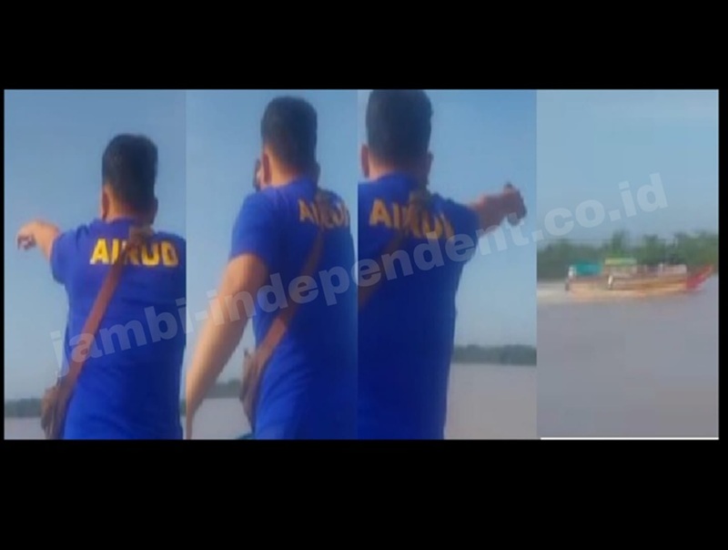 Kampung Laut Geger! Marnit Ditpolairud Polda Jambi Beri Tembakan Peringatan ke Speed Boat Ini