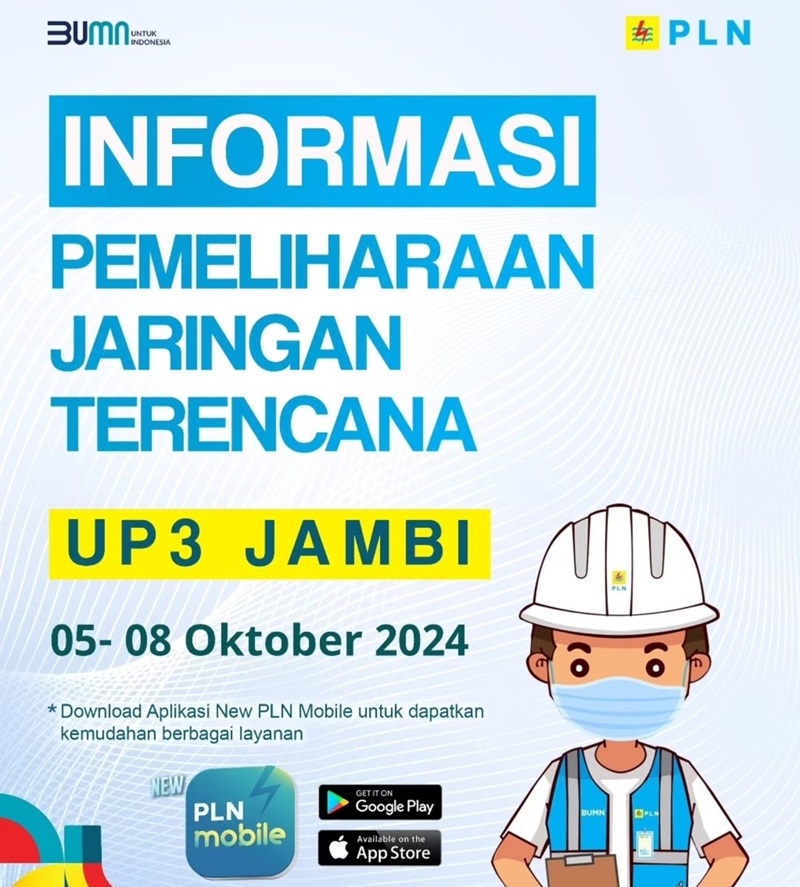 PLN Jambi Kembali Lakukan Pemadaman Listrik, Ini Jadwal Lengkapnya