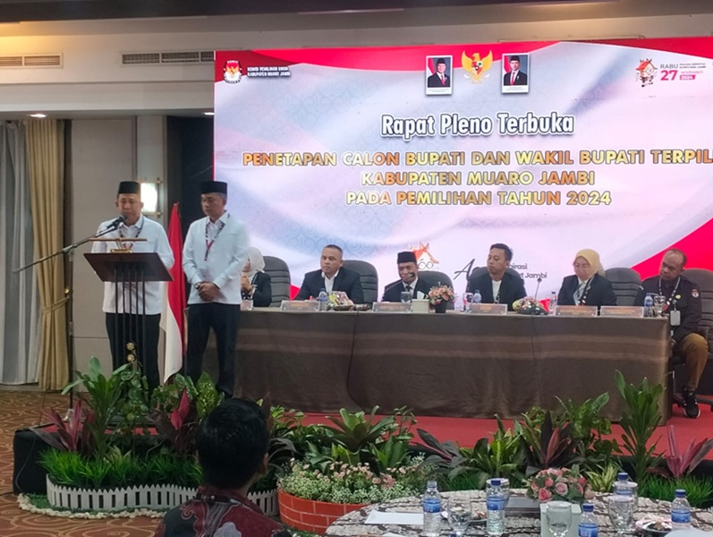 Malam Ini KPU Muaro Jambi Gelar Rapat Pleno Terbuka Penetapan Calon Bupati dan Wakil Bupati Muaro Jambi