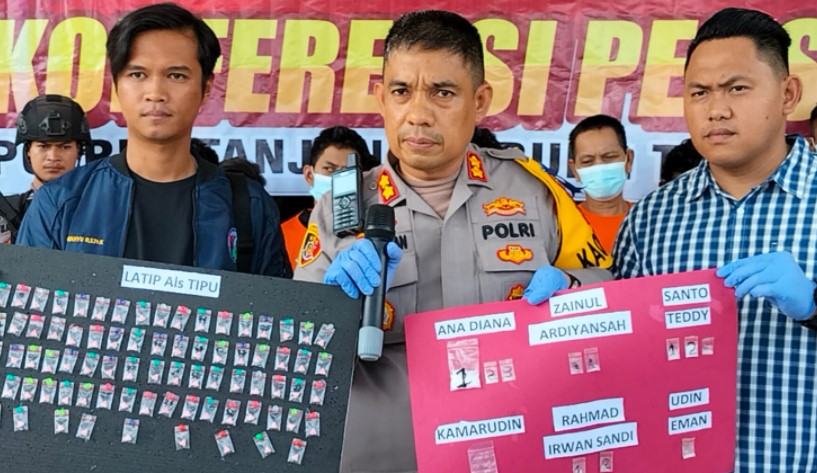 11 Tersangka Kasus Narkoba Diamankan dari 4 Kecamatan di Tanjab Timur
