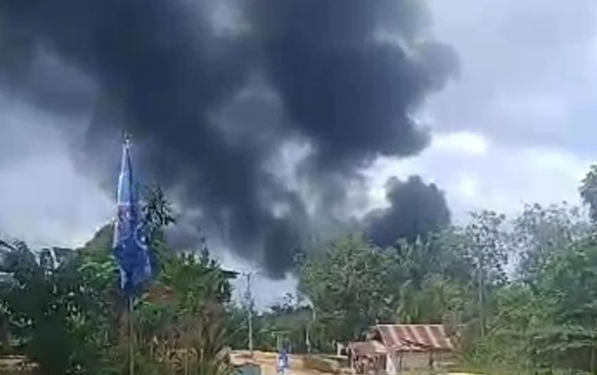 Lagi, Sumur Minyak Ilegal Terbakar di Desa Pompa Air Kabupaten Batanghari
