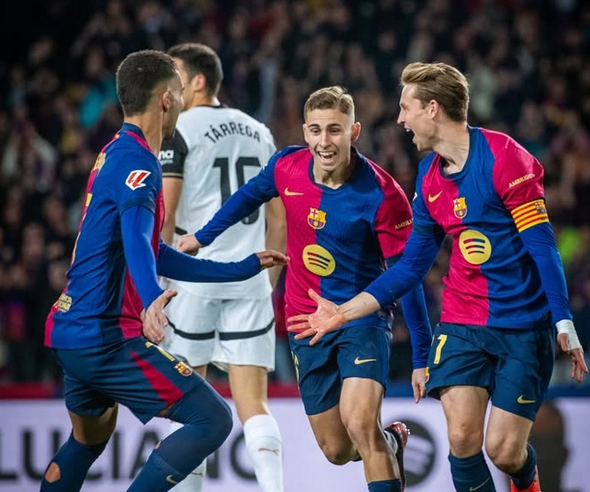 Barcelona Bantai Valencia 7-1 di La Liga: Fermin Lopez Bersinar dengan Dua Gol di Camp Nou!