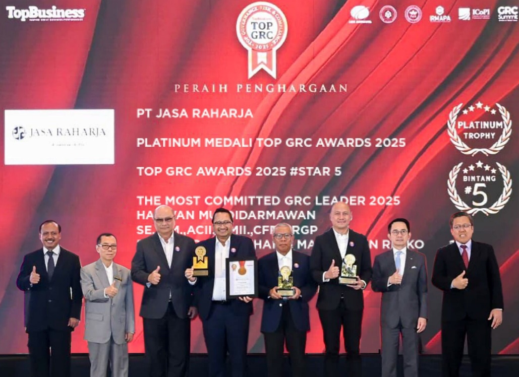 Jasa Raharja Raih 4 Penghargaan TOP GRC Awards 2025, Perkuat Implementasi Tata Kelola, Manajemen Risiko