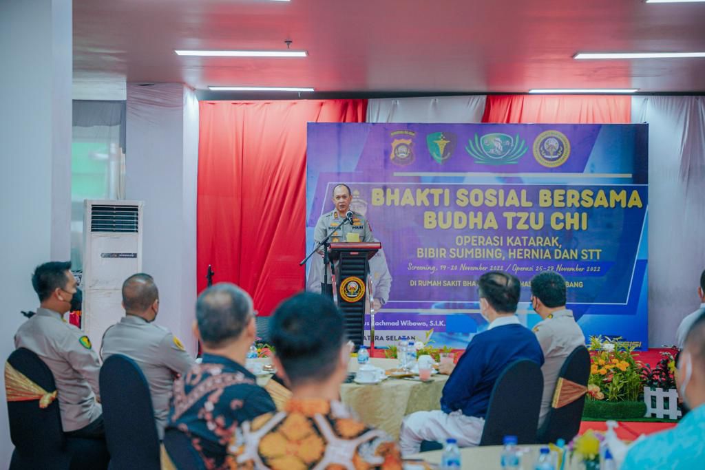 RS Bhayangkara Polda Sumsel dan Yayasan Budha Tzu Chi Layani Ratusan Pasien Pengobatan Katarak