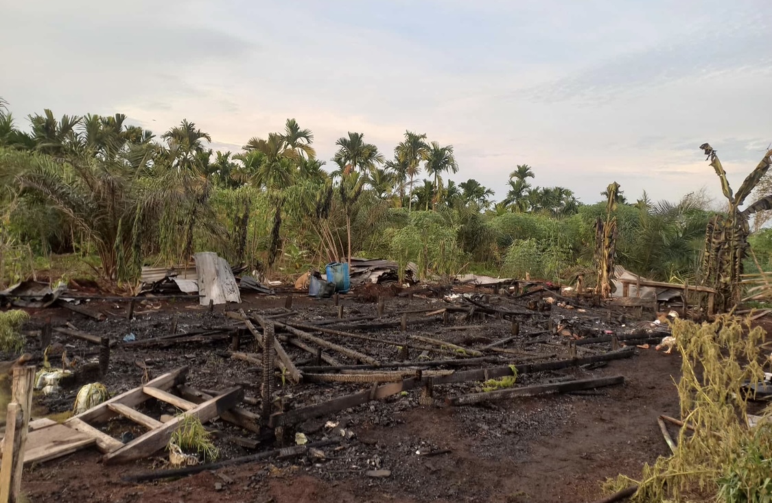 Dilahap Si Jago Merah, Rumah Warga Sungai Tawar Tanjab Timur Rata dengan Tanah