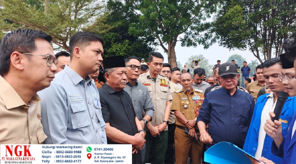 Wagub dan Ketua DPRD Provinsi Jambi Temui Massa Aksi Karhutla, Sepakat Kawal Tuntutan