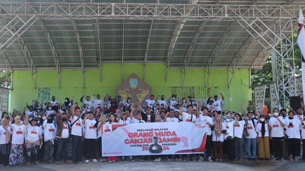 Deklarasi Ganjar Presiden, Ratusan Anak Muda di Jambi Dukung SMK Gratis se-Indonesia