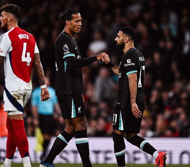 Liverpool Gagal Kembali ke Puncak Setelah Bermain Imbang 2-2 Lawan Arsenal