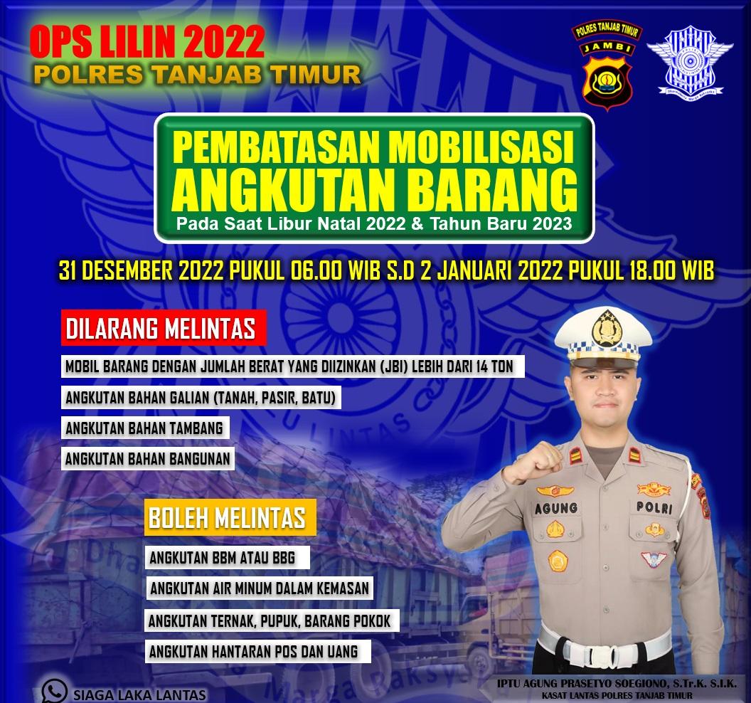 Satlantas Polres Tanjab Timur Bakal Batasi Angkutan Barang, Ini Jadwal dan Jenisnya