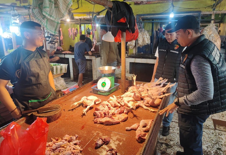 Tim Satgas Pangan Polda Jambi Pastikan Stok Daging Masih Aman