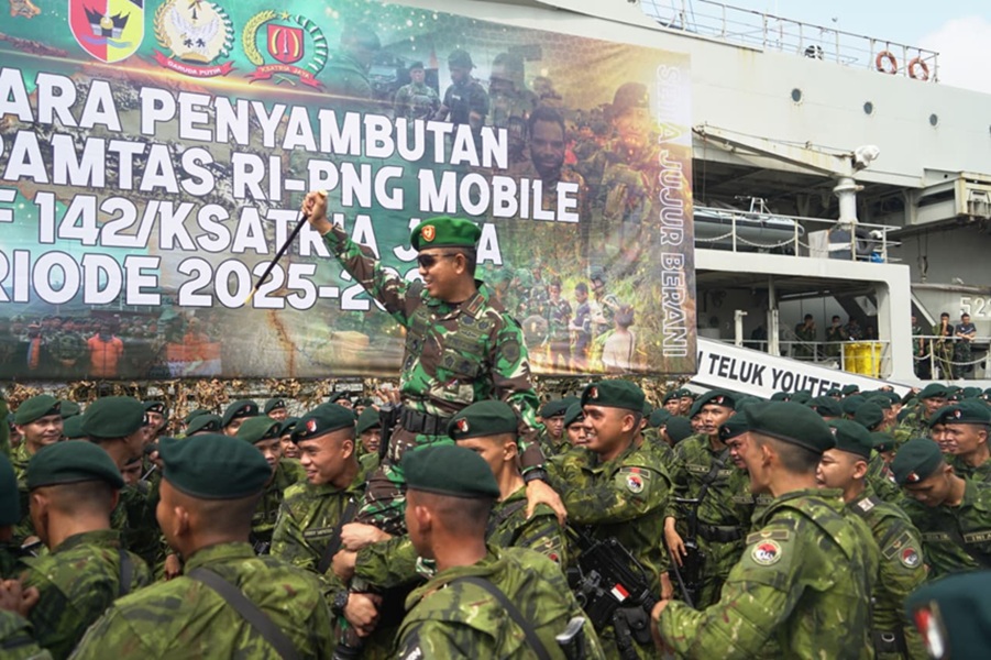 Misi di Papua Tuntas! 450 Prajurit Satgas Yonif 142/KJ Kembali dengan Selamat