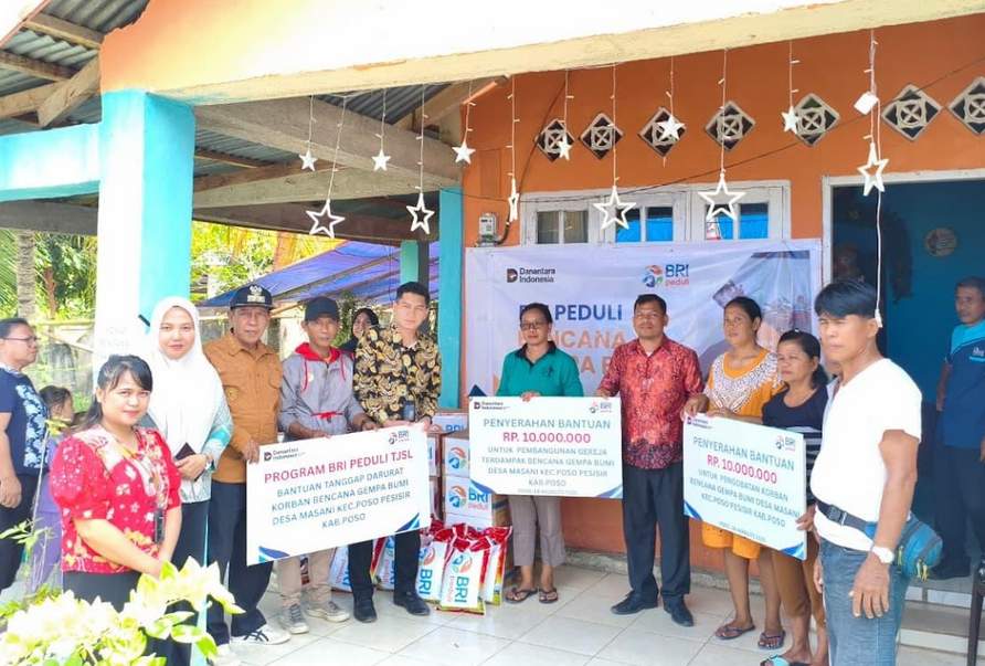 Tanggap Bencana Gempa Poso, BRI Peduli Salurkan Bantuan Bagi Korban Terdampak