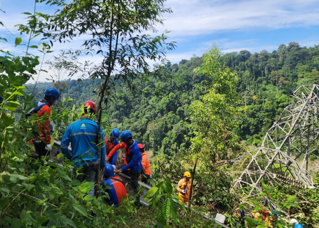 PLN Percepat Penormalan Listrik di Sungai Penuh melalui Pendirian Tower Emergency