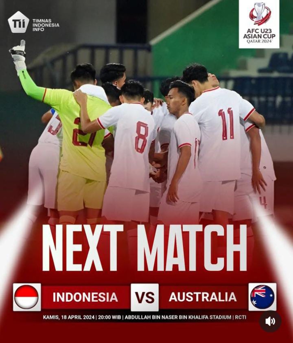 Jangan Lewatkan! Ini Jadwal Pertandingan Piala Asia U-23 Malam Ini, Timnas Indonesia VS Timnas Australia