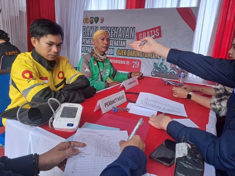 Polda Jambi Target Periksa Kesehatan Gratis untuk 1.600 Ojek Online