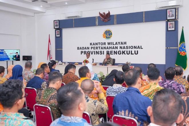 Pesan Wamen Ossy ke Jajaran Kanwil BPN Provinsi Bengkulu: Peraturan Perundangan Harus sebagai Prinsip