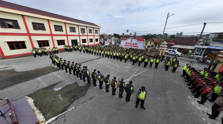 Kapolres Kerinci Cek Kesiapan Perlengkapan  Pengamanan Pemilu 2024