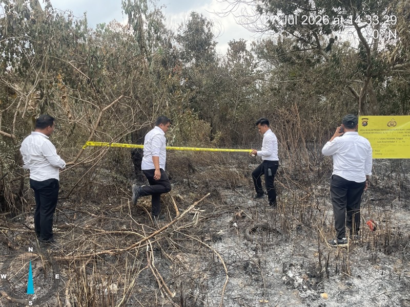 Siapa Pemilik Lahan yang Terbakar? Satreskrim Polres Muaro Jambi dan Polda Jambi Selidiki Karhutla di Jaluko