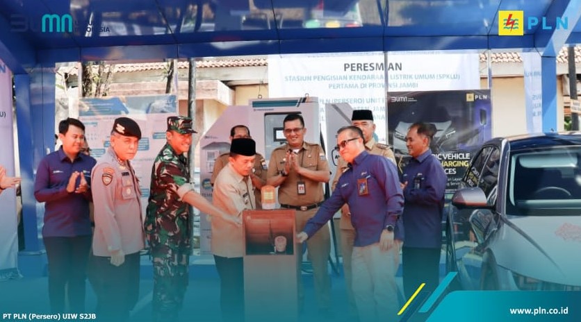 Kolaborasi Gubernur, Walikota Jambi Dengan PLN Hadirkan SPKLU Pertama di Provinsi Jambi