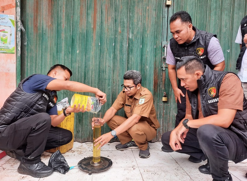 Satgas Pangan Polda Jambi Pastikan Takaran Minyak Goreng Subsidi Sesuai Aturan