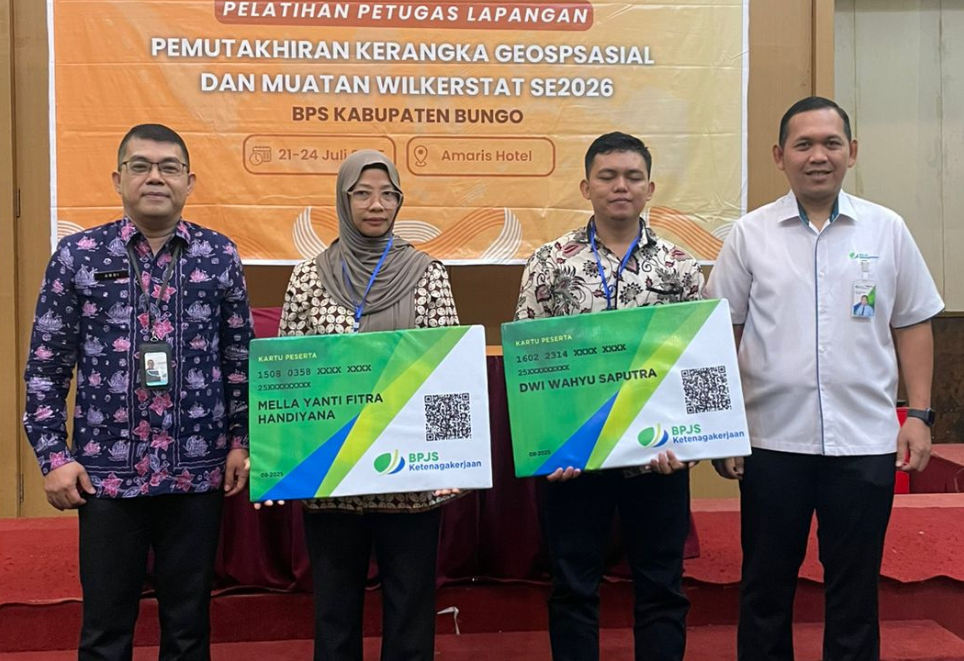 169 Peserta Wilkerstat Kabupaten Bungo Terlindungi BPJS Ketenagakerjaan
