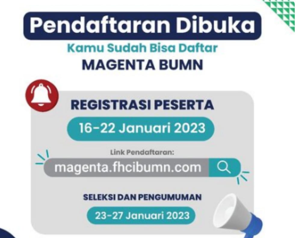 Ayo Ikuti Program Magang Magenta BUMN, Banyak Keuntungan yang Didapat, Cek Info Lengkapnya