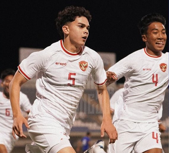 Mathew Baker Rayakan Gol Perdana Bersama Timnas U-17 Indonesia dalam Kualifikasi Piala Asia U-17 2023