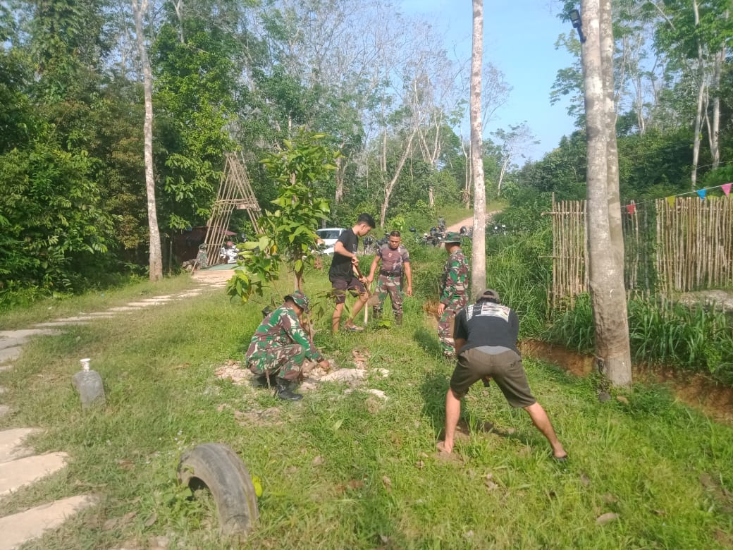 Jaga Keindahan dan Keseimbangan Alam, 500 Pohon akan Ditanam Satgas TMMD ke-121 Kodim 0415/Jambi