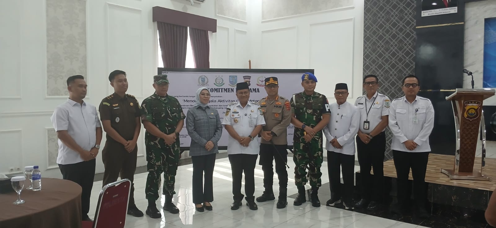 Tolak Aktivitas Berandalan Bermotor, Walikota dan Forkompinda Tandatangi Komitmen Bersama