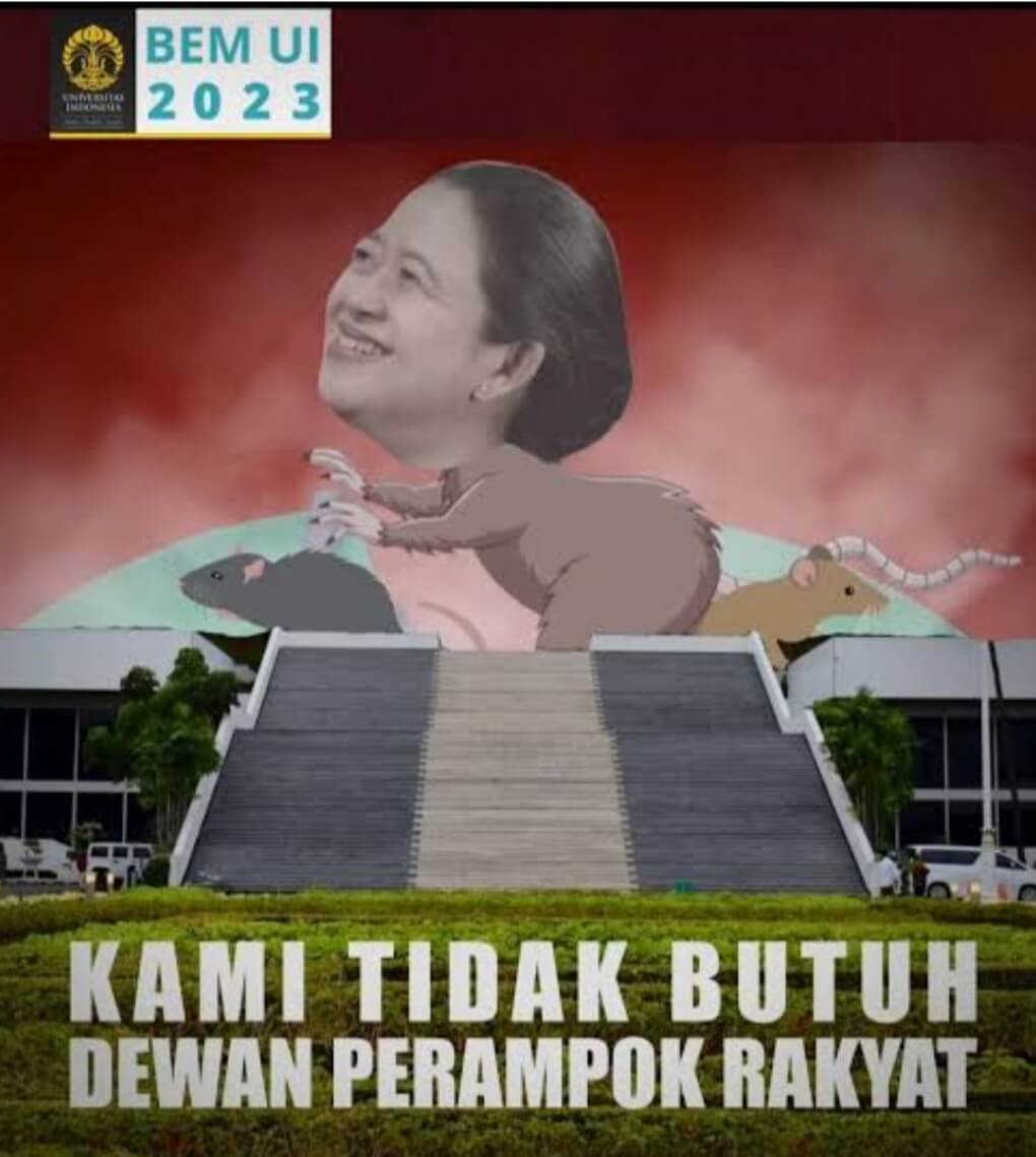 Sebut DPR sebagai Dewan Perampok Rakyat, BEM UI Posting Meme Puan Maharani Berbadan Tikus
