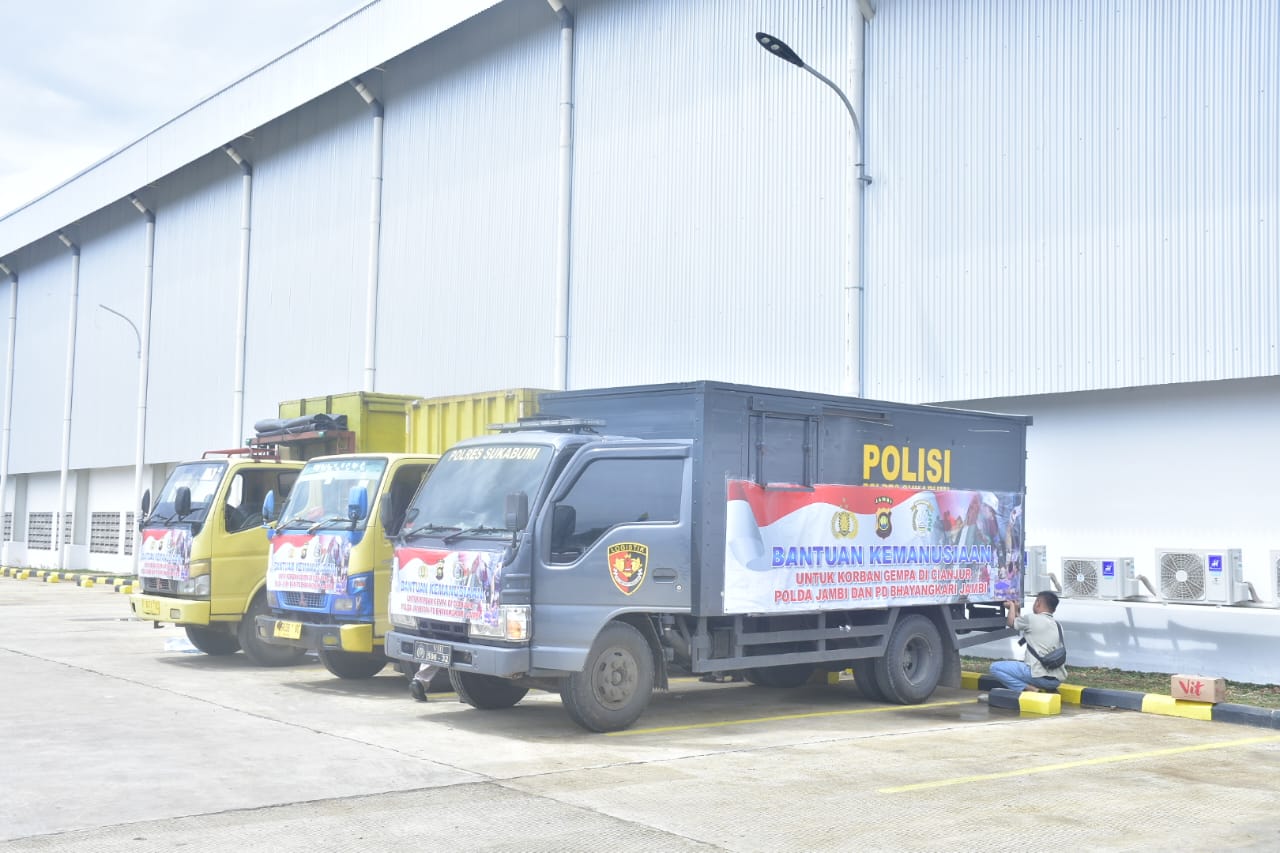 Bantuan Polda Jambi untuk Korban Gempa Cianjur Tiba, Kapolda Jabar: Hatur Nuhun Pak Rusdi