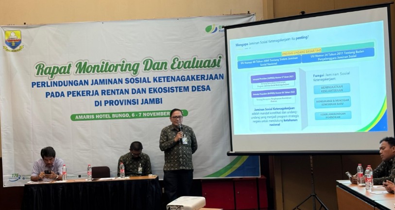 BPJS Ketenagakerjaan Gelar Rapat Monitoring dan Evaluasi Perlindungan Pekerja Rentan di Jambi
