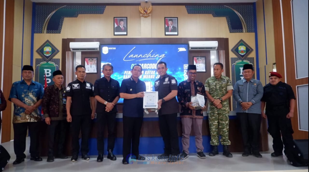 Bupati Muaro Jambi Luncurkan Barcode Kotak Amal, Donasi Kini Bisa Lewat QR Code