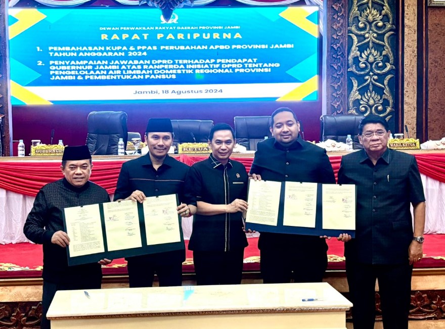 KUPA PPAS 2024 disepakati DPRD Provinsi Jambi bersama dengan Gubernur Jambi.