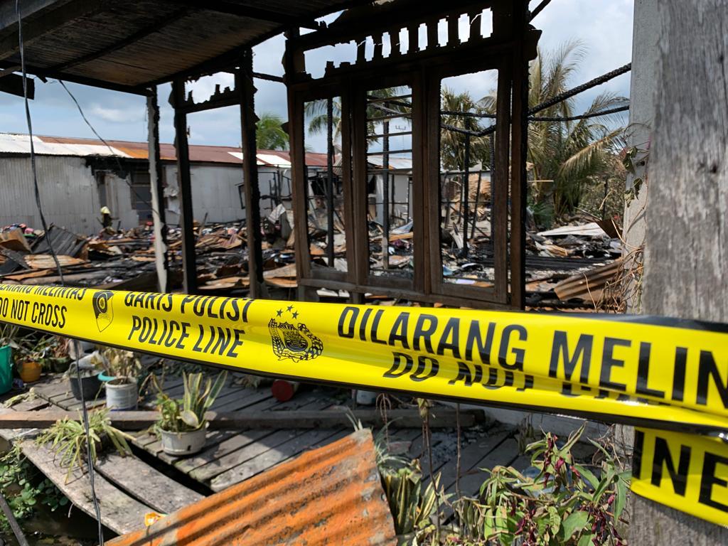 Habis, Lima Rumah di Kampungnelayan Tungkal Terbakar Malam Tadi