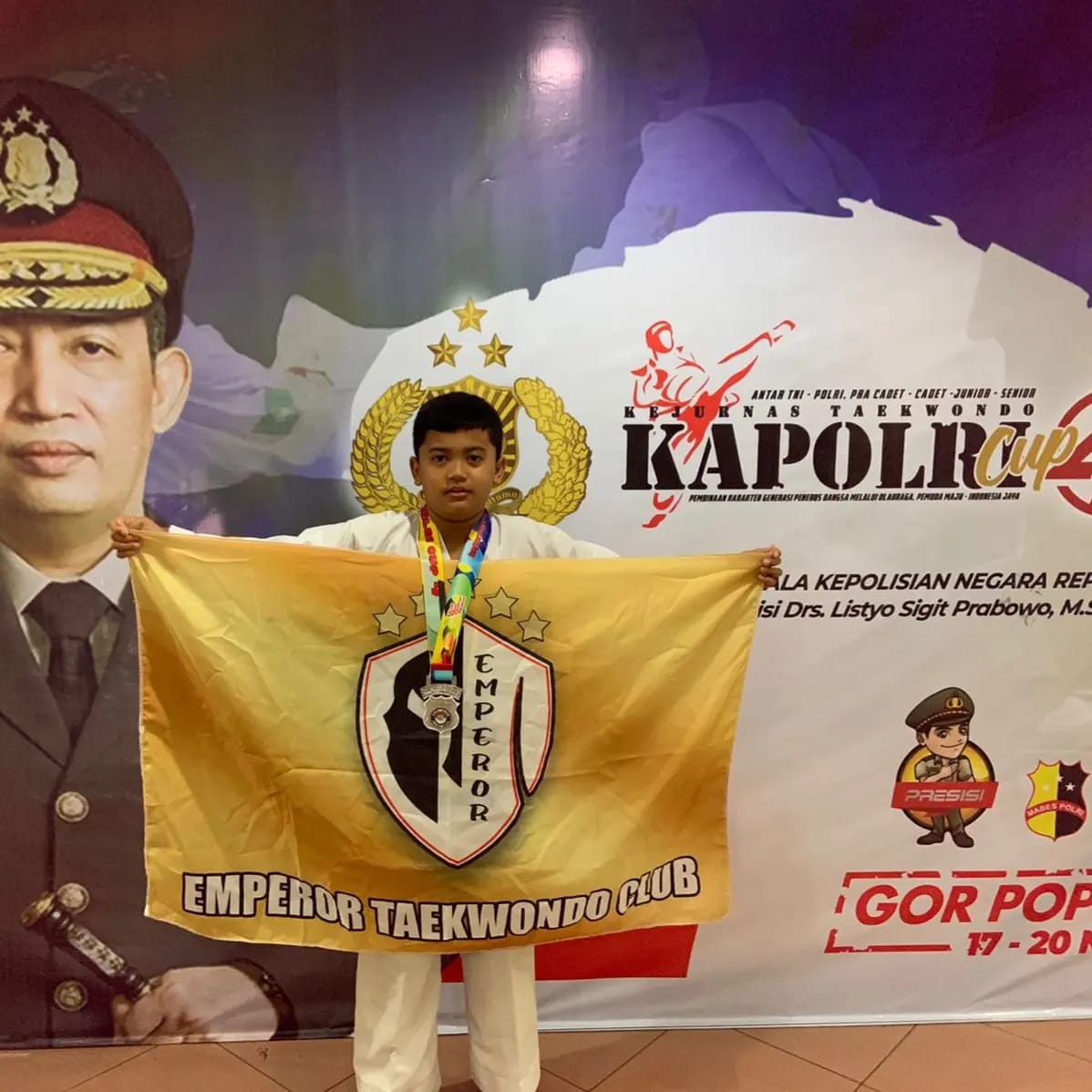 Kecil-kecil Cabe Rawit, Bocah Kelas 3 SD Kota Jambi Ini Raih Medali di Kejuaraan Taekwondo Kapolri Cup