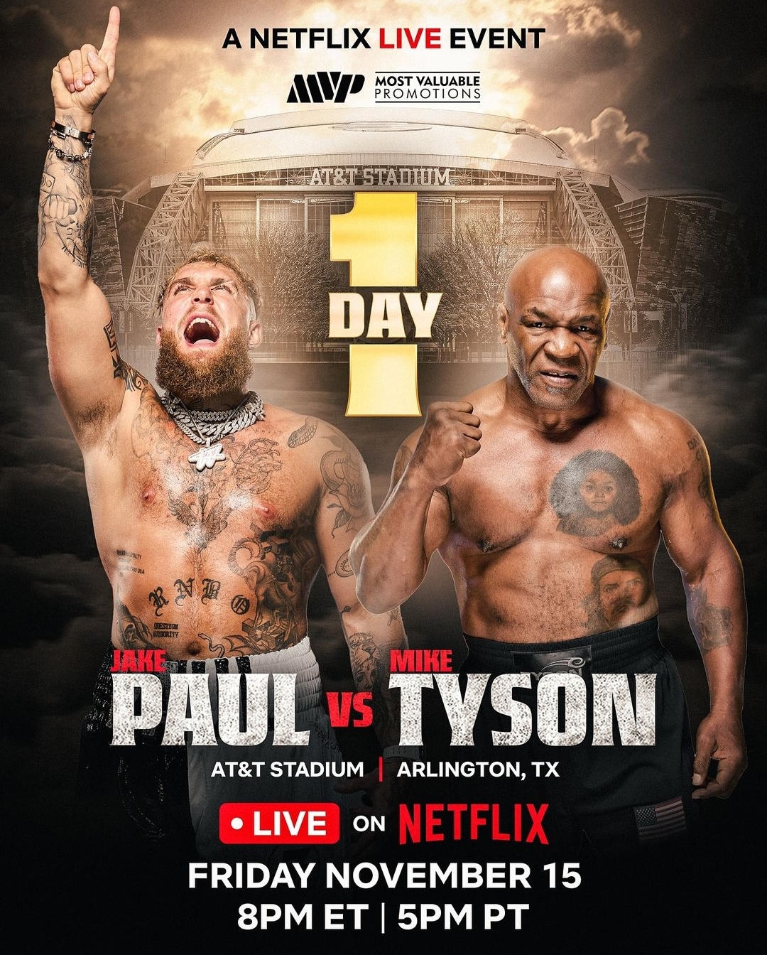 Jadwal Siaran Langsung Mike Tyson vs Jake Paul: Duel Legendaris di Texas, Jangan Lewatkan!