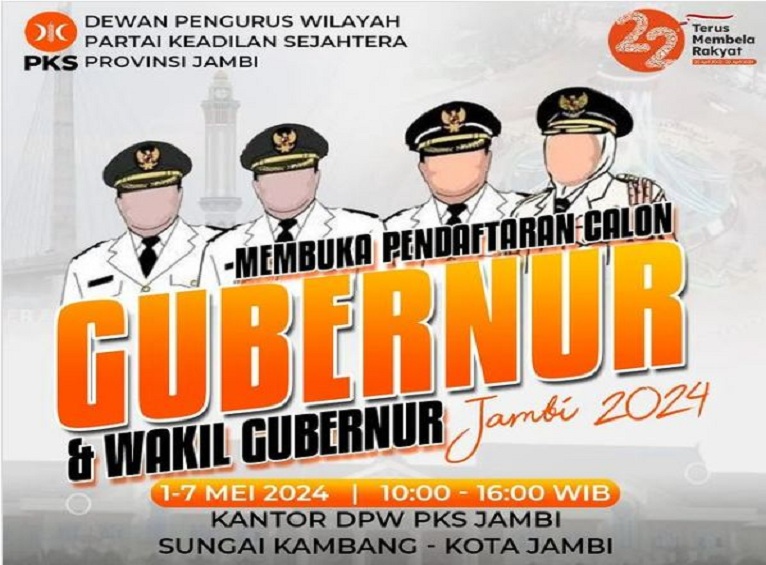 Jaring Cagub, PKS Jambi Resmi Buka Pendaftaran