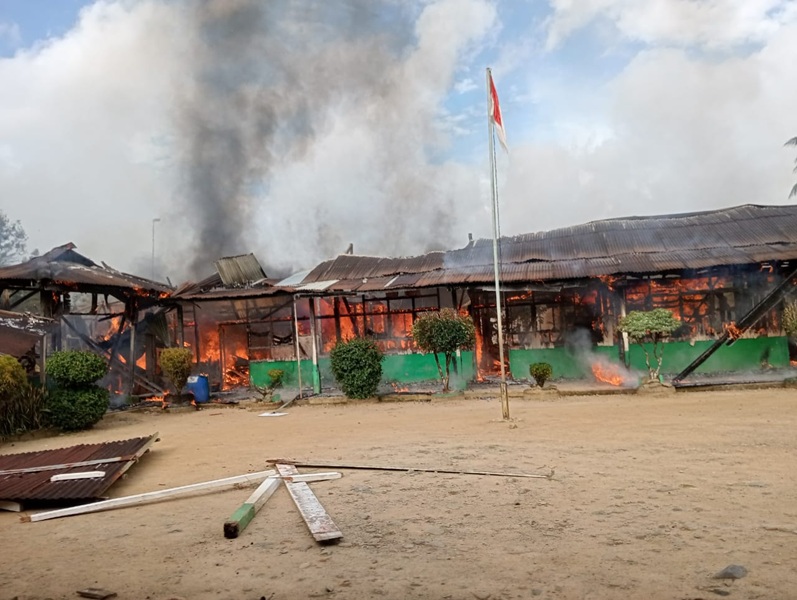 Gedung SDS di PT SMA Bungo Ludes Terbakar, Diduga Akibat Korsleting Listrik