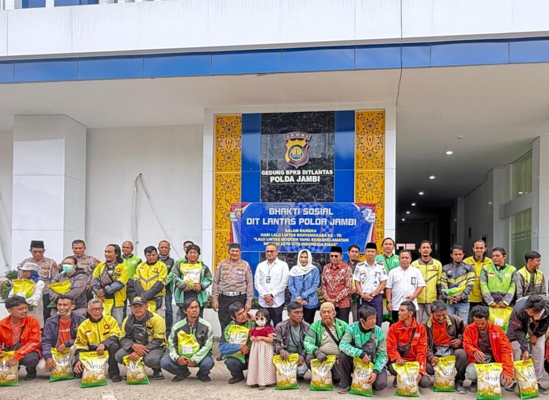 Kakanwil Jasa Raharja Jambi Hadiri Doa Bersama Peringatan Hari Lalu Lintas Bhayangkara ke-70