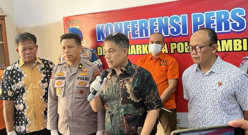 Ditresnarkoba Polda Jambi Amankan Warga Singkut yang Bawa 463 Gram Sabu