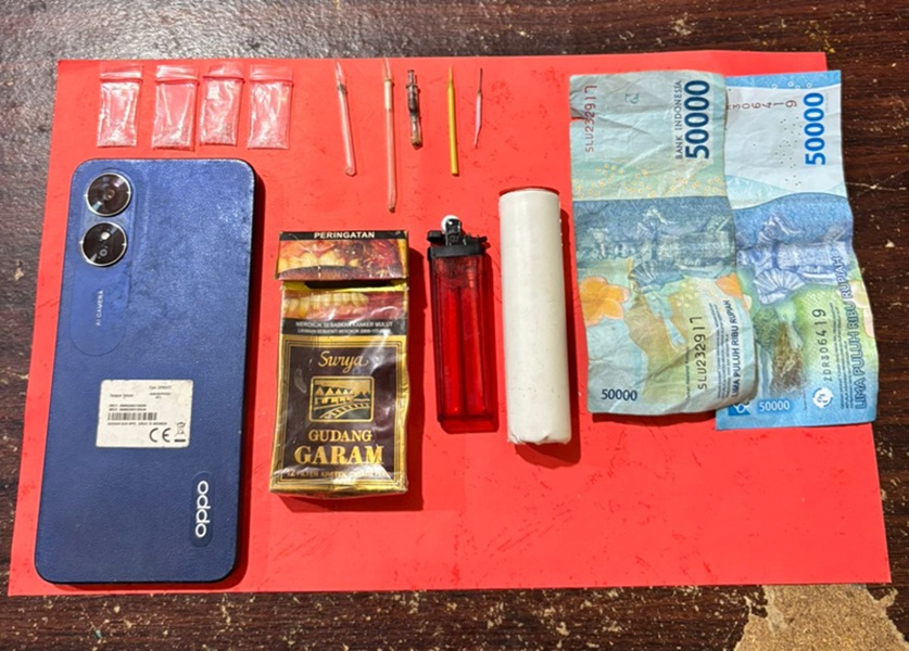 Tim Opsnal Satnarkoba Polres Tanjab Timur Meringkus Bandar Sabu di Kecamatan Berbak