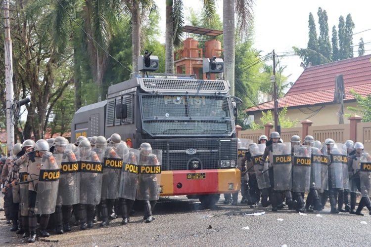 Polres Bungo Bersama KPU Gelar Simulasi Pengamanan Pilkada 2024