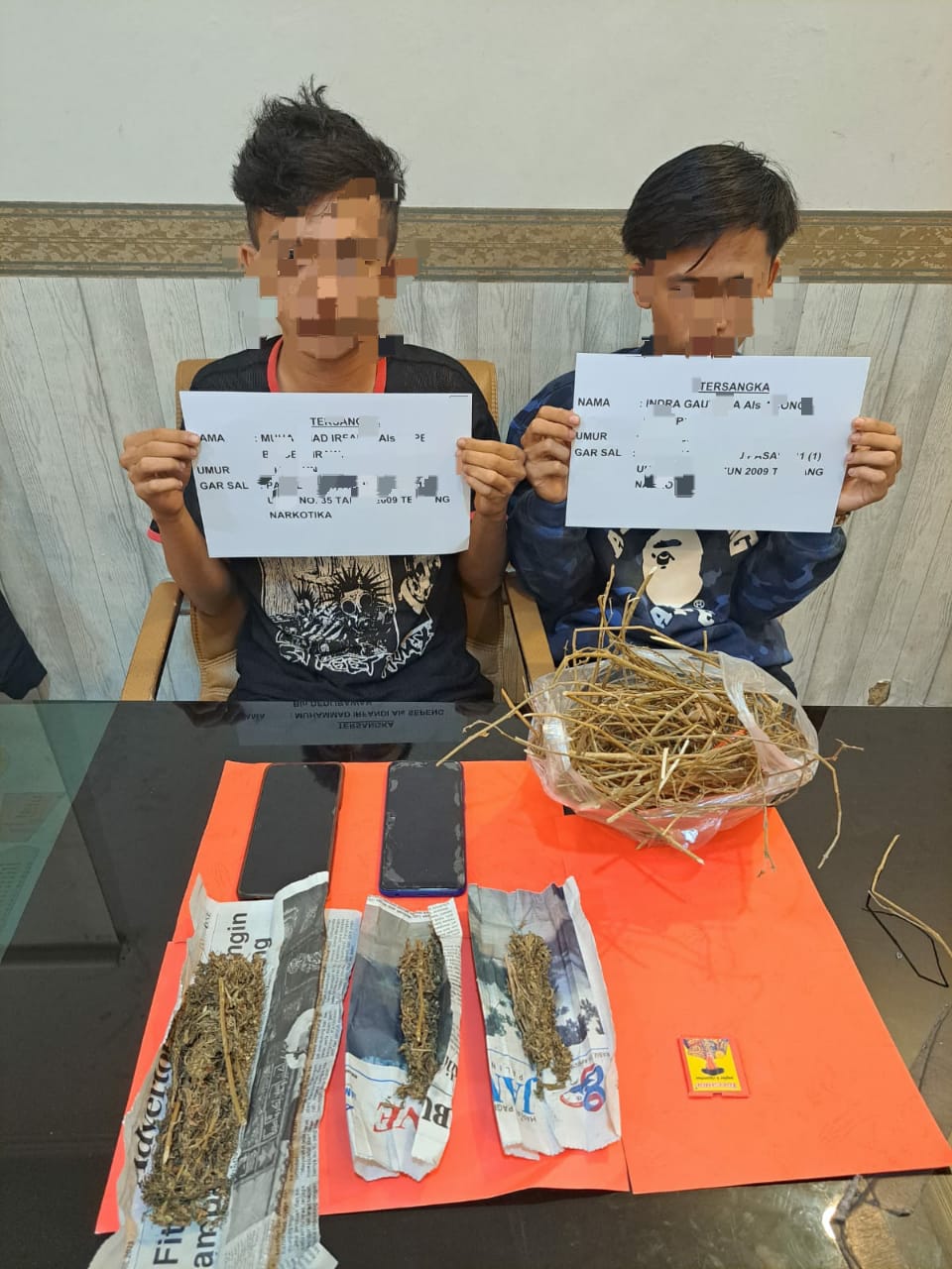 Satres Narkoba Polresta Jambi Tangkap 2 Orang Pelaku Penyalahgunaan Narkotika Jenis Ganja