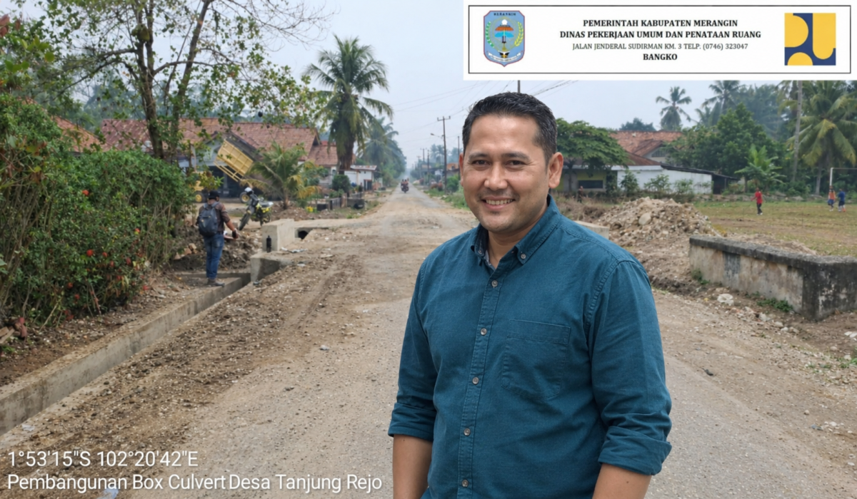 Box Culvert Jalan Tanjung Rejo Merangin Selesai Dibangun