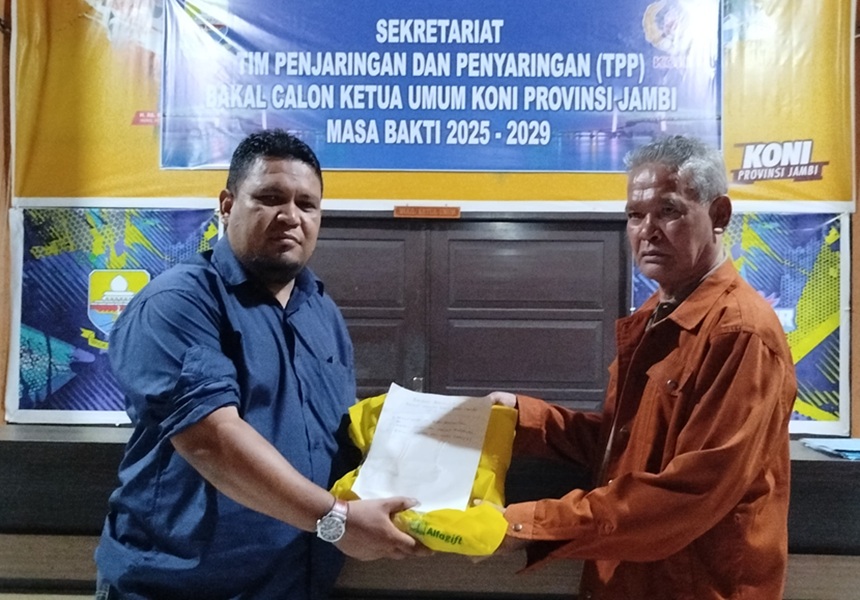 Gaduh! TPP Bacalon Ketum KONI Provinsi Jambi Pecah, Verifikasi Berkas Diserahkan ke Ketua KONI Provinsi Jambi