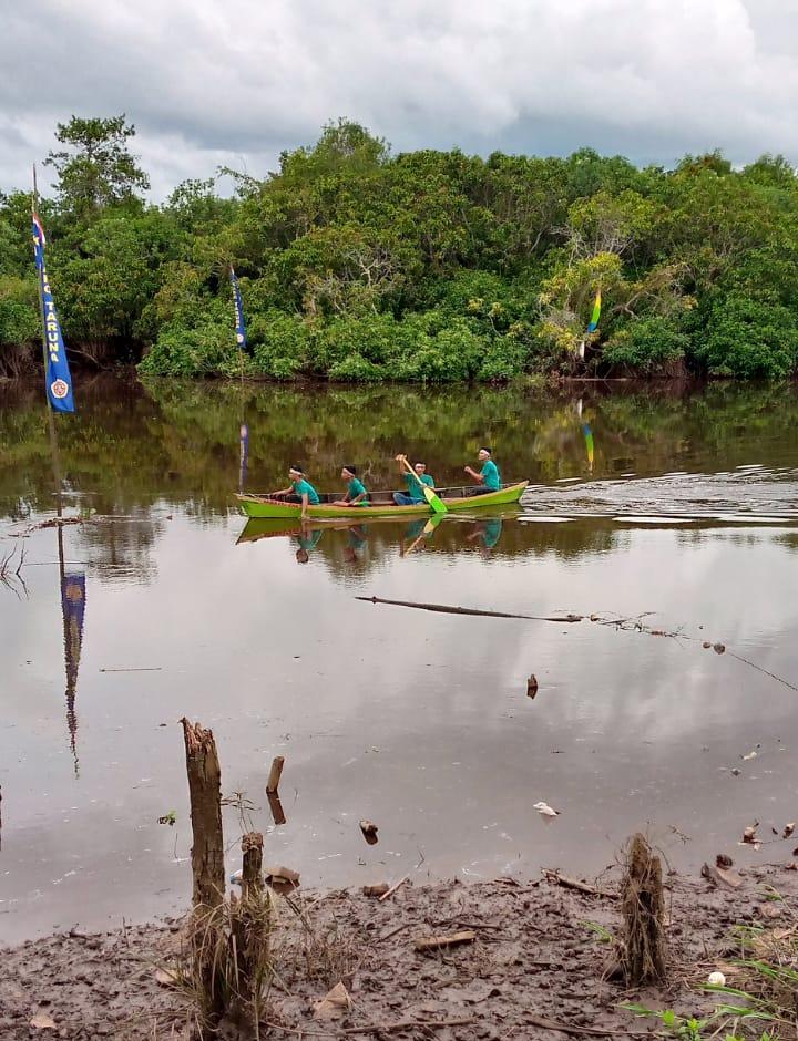 Intip Keseruan Balap Perahu di Sungai Telukdawan, Arenanya Merupakan Habitat Buaya Muara