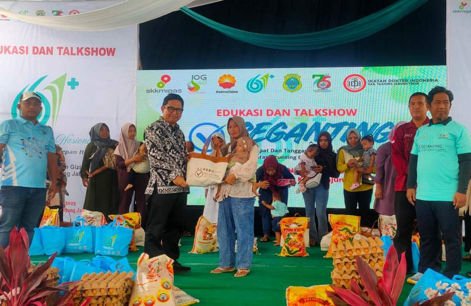 Ibu Hamil-Menyusui dan Balita Terima Bantuan Dari SKK Migas-PetroChina Dalam 'CENTANG SEGANTING' di TanjabTim