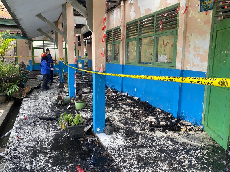 Ini Kerugian Akibat Kebakaran yang Menghanguskan Ruang UKS dan 2 Kelas di SMPN 20 Kota Jambi