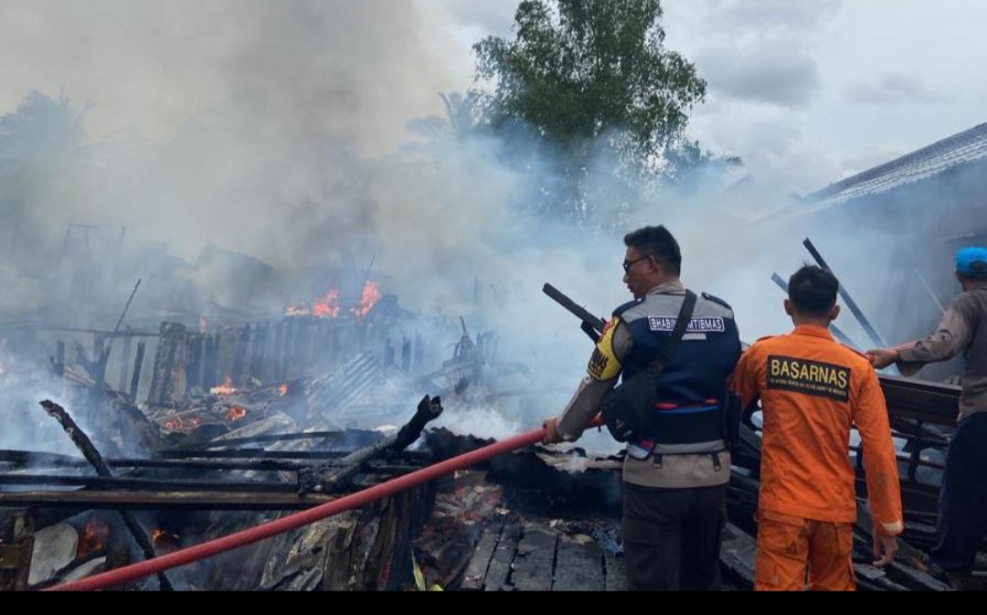 Total Kerugian Kebakaran di Nipah Panjang Tanjab Timur Ditafsir Mencapai Rp 840 Juta